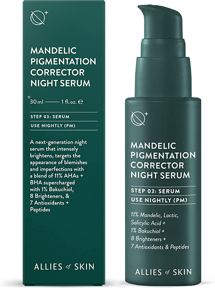 Allies of Skin Mandelic Pigmentation Corrector Night Serum: Mandelic, Lactic & Salicylic Acid, Hy... | Amazon (US)
