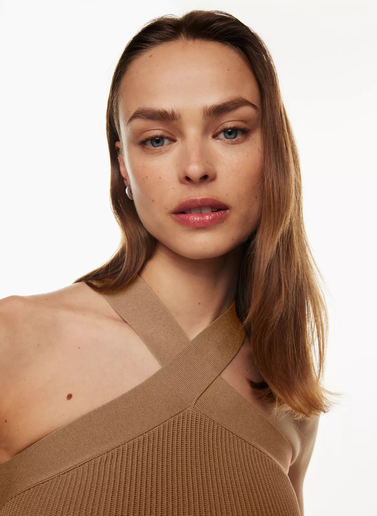 SCULPT KNIT CRISS CROSS TANK | Aritzia