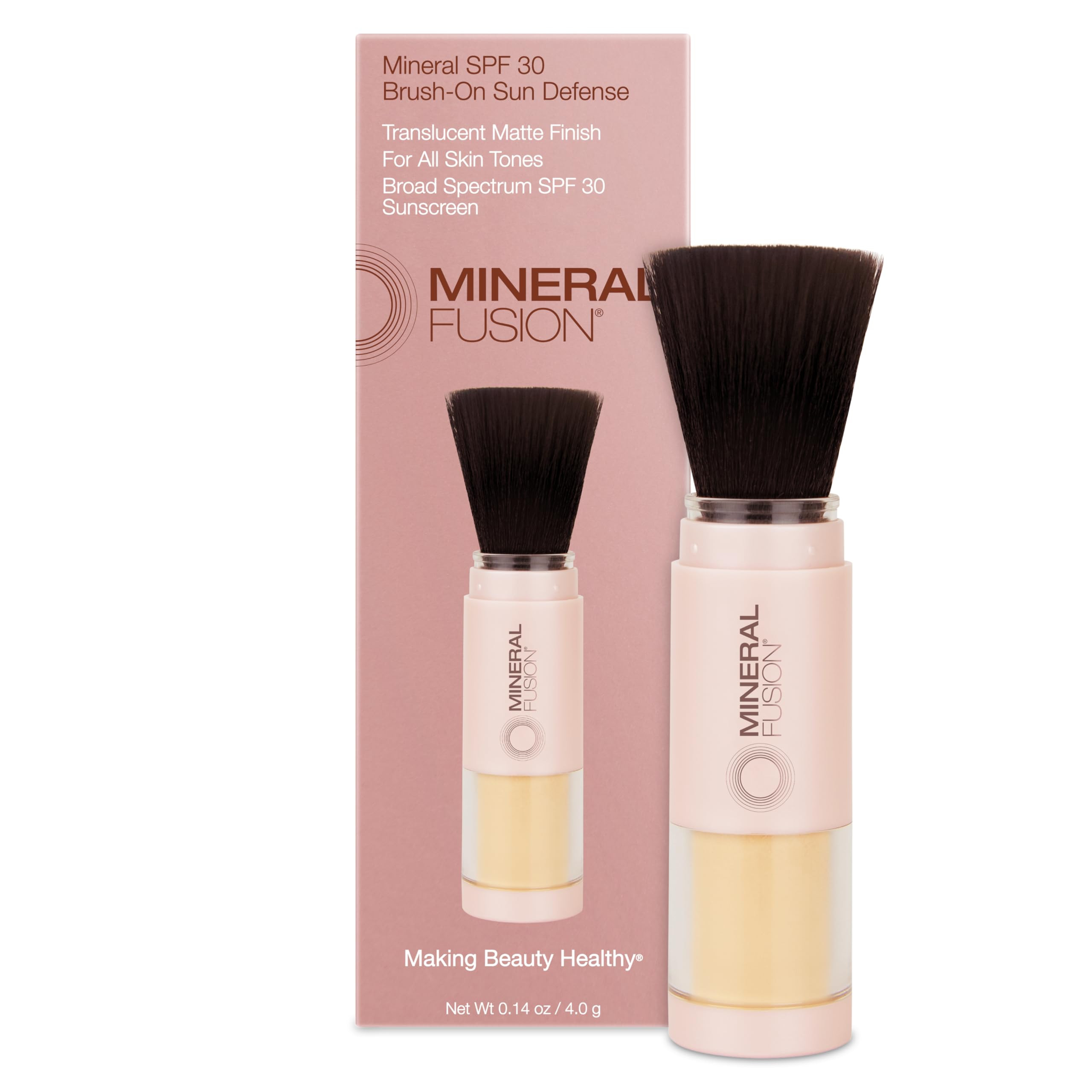Mineral Fusion Brush-On Powder Sunscreen for Face, SPF 30, Invisible Mineral Sunscreen, UVA UVB p... | Amazon (US)