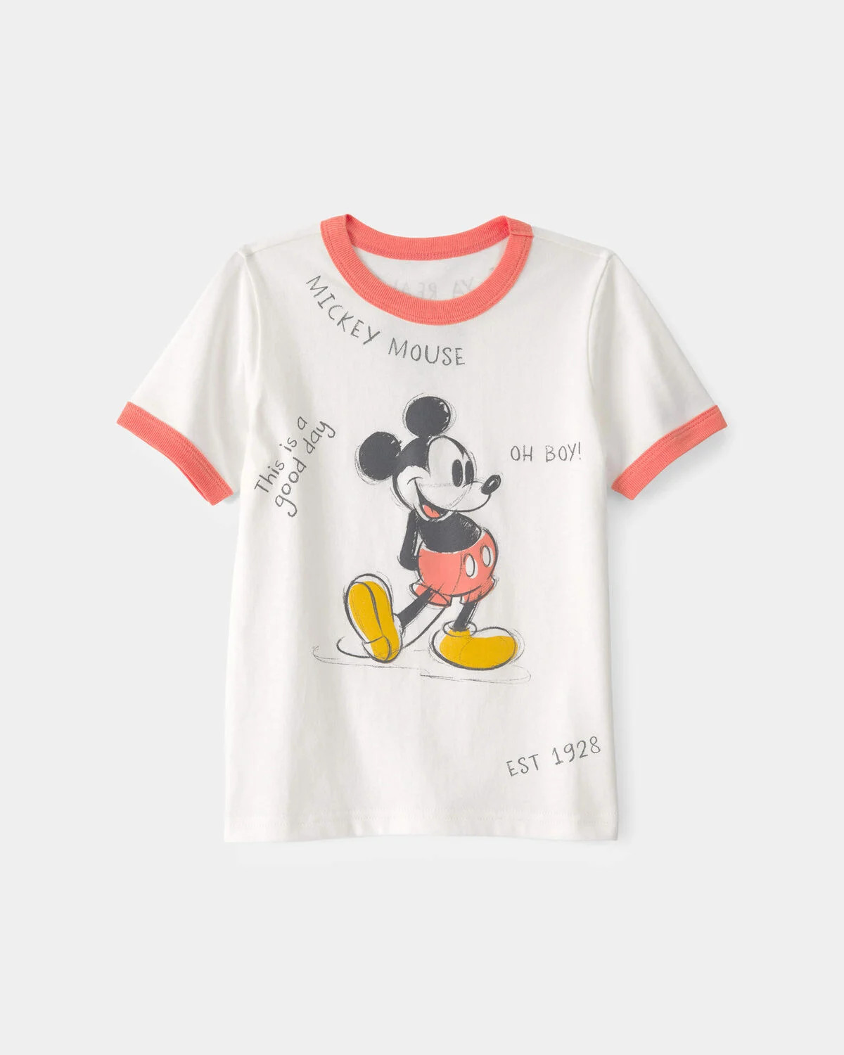 Toddler Disney\u00a9 Mickey Mouse Graphic Tee - White | Carter's Inc