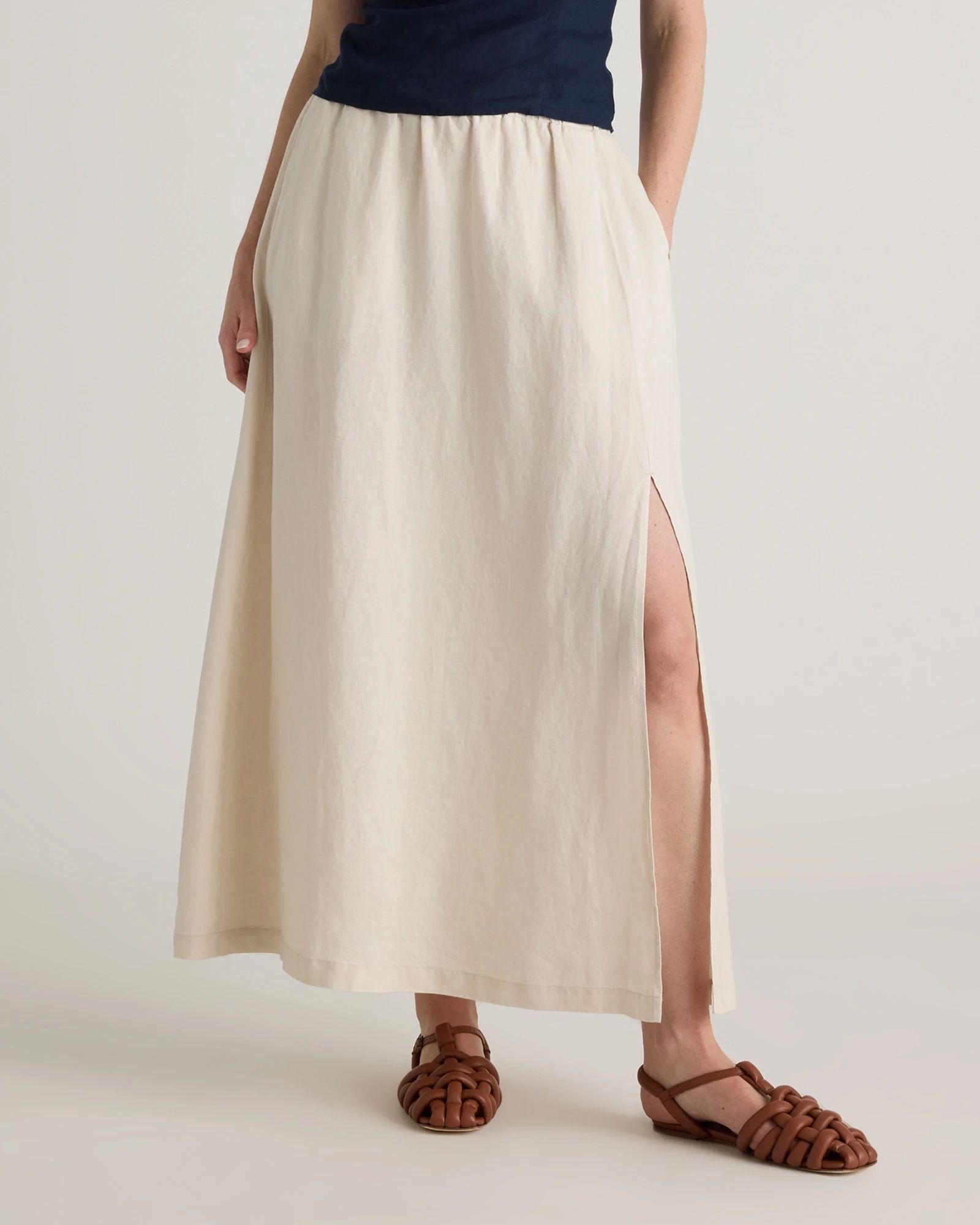 100% European Linen Maxi Skirt | Quince