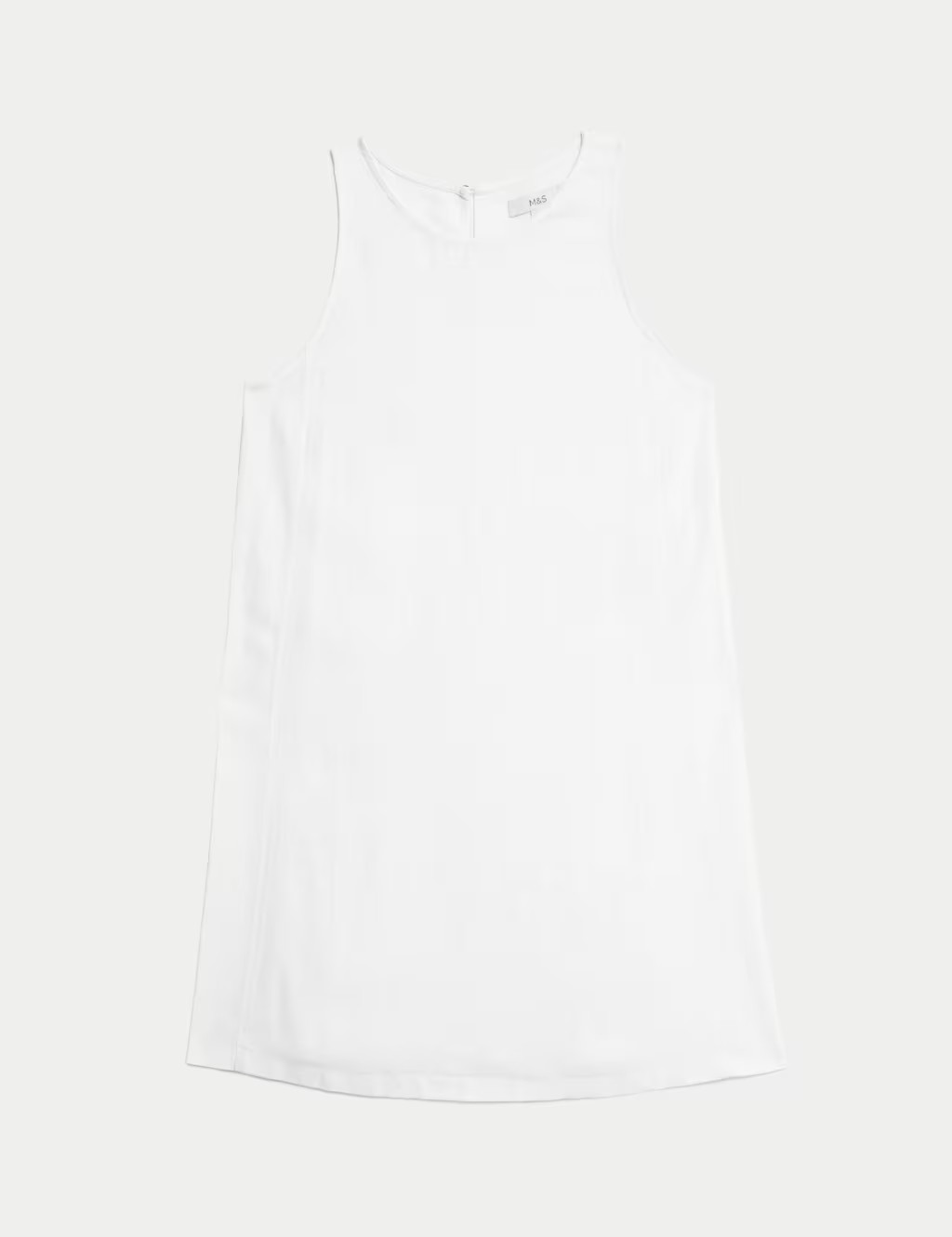 Linen Rich Round Neck Mini Shift Dress | Marks & Spencer (UK)