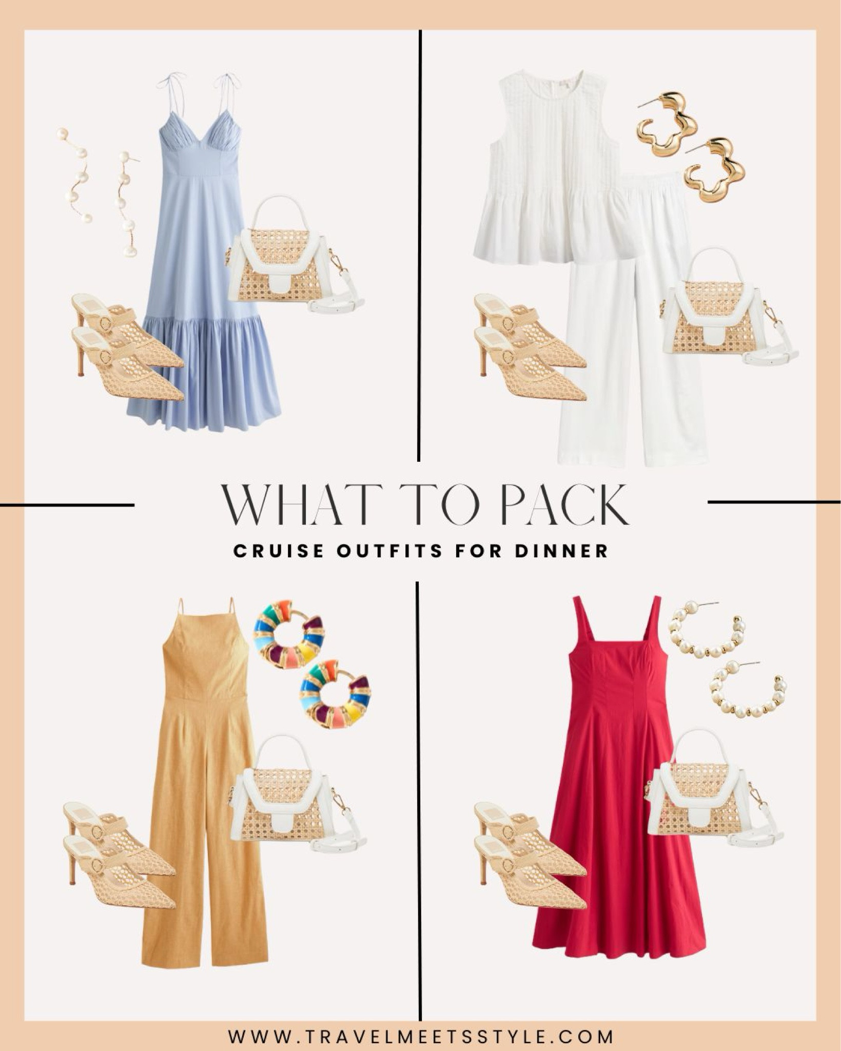 Cruise outfits for dinner | cruise evening outfits | what to pack for a cruise | cruise packing list 

#LTKStyleTip #LTKTravel