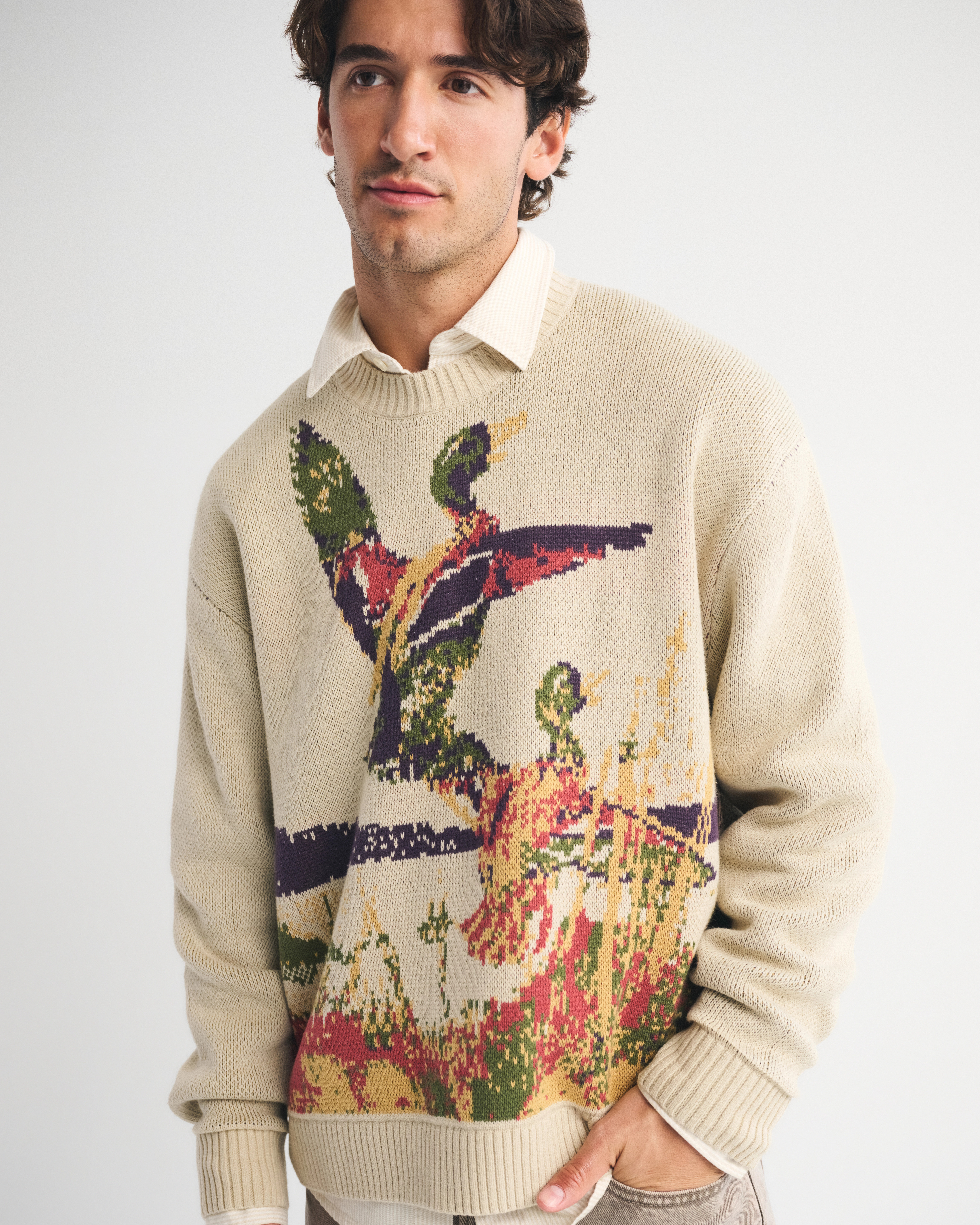 Vintage-Inspired Crew Sweater | Abercrombie & Fitch (US)