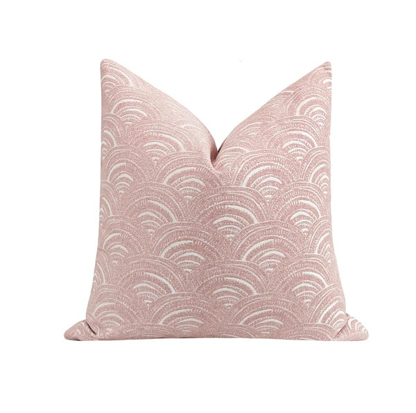 Blush Arches Chenille Pillow | Land of Pillows