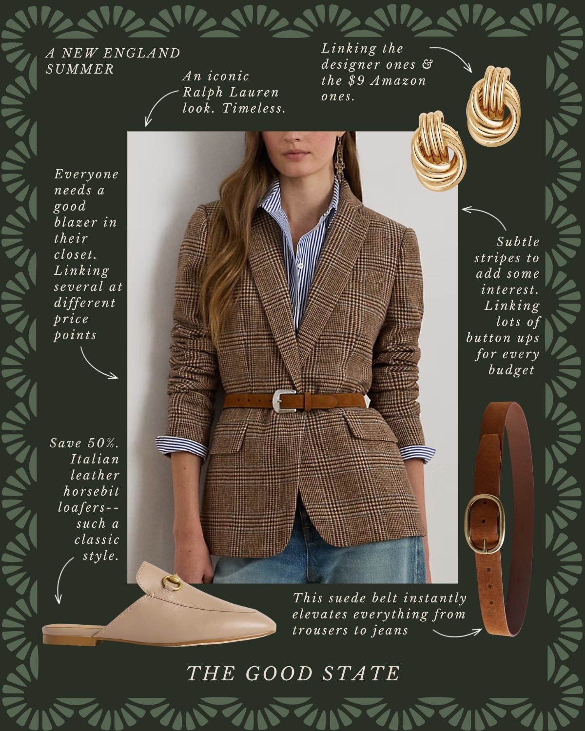 An Equestrian Autumn🍂 🐎 
This collection is for all the Ivy League girlies living their best life as the weather begins to cool down and the leaves begin to change. For the ladies whose wardrobes consist of traditional staples like a crisp white button up and a timeless blazer. This is for the Ralph Lauren lovers who appreciate a blend of casual and refined pieces. A blend of English Equestrian and Americana…with a touch of Gilmore Girls💁🏼‍♀️ The ones who love all things suede, plaid and of course good denim moment and a pair of riding boots. This is for the girlies who thrive when layering clothes and who accessorize with a silk scarf, wrist watch and leather bag. This collection is for the ladies who love quality pieces that are classic, preppy, polished and will stand the test of time and outlive the ever changing trends. This is for you, my fellow Fall girlies🍂

#ltkstyletip #ltkunder50 #amazonfashion #founditonamazon #ltksalealert #slowliving #romantizeyourlife #fall #fallstyle #fallseason #autumn #90sera #90style #90saesthetic #ralphlauren #equestrian #horserider #americana #fallfashion #falloutfit #preppyfashion #ivyleague
Wedding guest, jeans, back to school, college outfit ideas, riding boots, wedding guest dress, western style, JCrew, JCrew factory, Anthropologie, Anthro, quince, nordstrom, tuckernuck, Walmart fashion, H&M, mini dress, fall photoshoot, designer look for less, saddle bag, boots, jacket, coat, family photos outfits, madewell, Toups and co, clean beauty, Kate spade, Amazon fashion, loafers, Breda, Susan Shaw, loeffler Randall, the good state, Lauren England 

#LTKSeasonal #LTKFindsUnder100 #LTKStyleTip