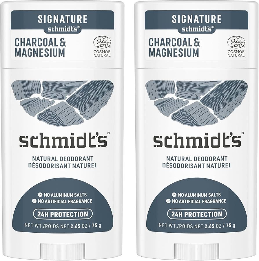 Schmidt's Aluminum Free Natural Deodorant for Women and Men, Charcoal & Magnesium with 24 Hour Od... | Amazon (US)