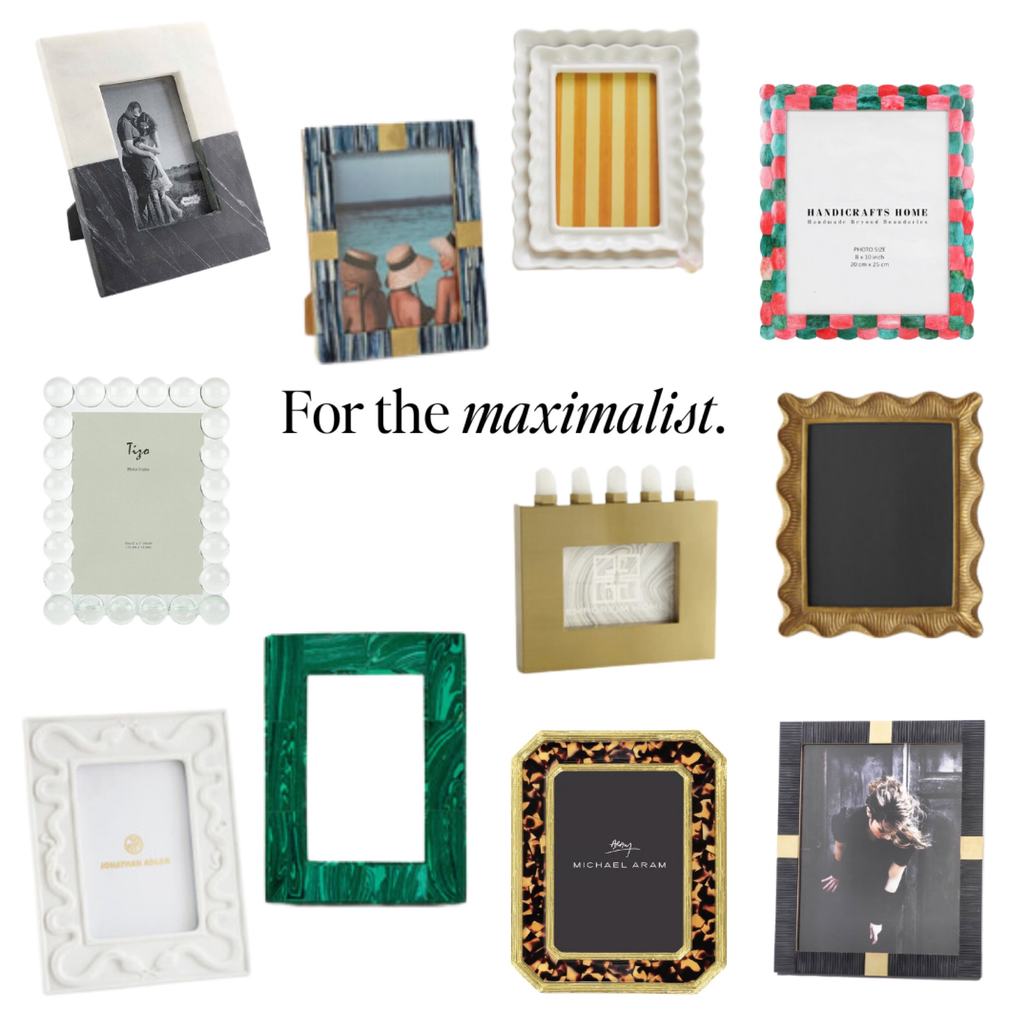 Understated is not in your vocabulary. Every detail is over the top and vibrant. We've got a frame for that. 

Searching for the perfect frame to get that photo off your phone and into your home? I've got you.

I've rounded up all of the BEST picture frames on the internet and am sharing them with you. 

Check out the entire collection to see them ALL. 

Give these as gifts for a wedding or new baby. To commemorate college graduation or just for your fave pics with friends. 

There's a style in the collection for everyone and every home decor trend or tradition. 

Home decor, picture frames, Amazon finds, bedroom decor, living room style, gift ideas, tabletop, spring refresh, splurge or steal, home deals, elevated home, chinoiserie style, grandmillenial, modern coastal, gold decor, colorful home, maximalist, bold decor

#LTKfindsunder100 #LTKhome #LTKSeasonal