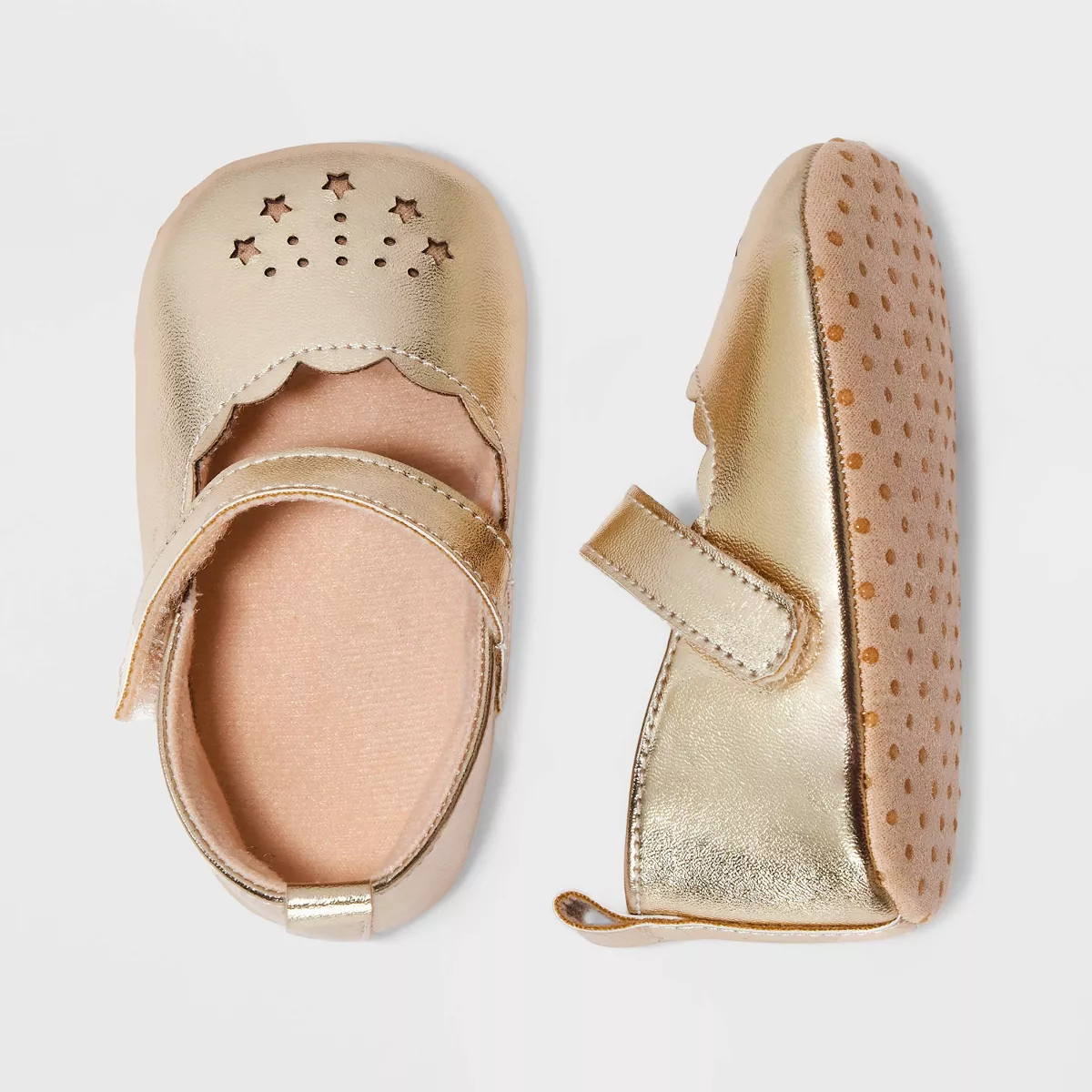Baby Scallop Shoes - Cat & Jack™ Gold 0-3M | Target