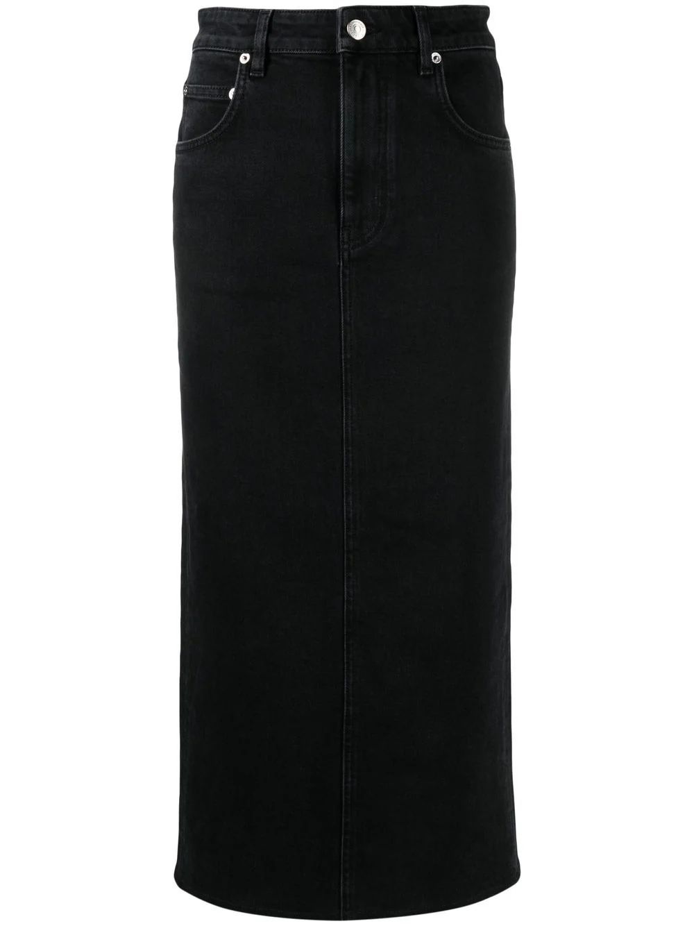 high-waisted straight denim skirt | Farfetch Global