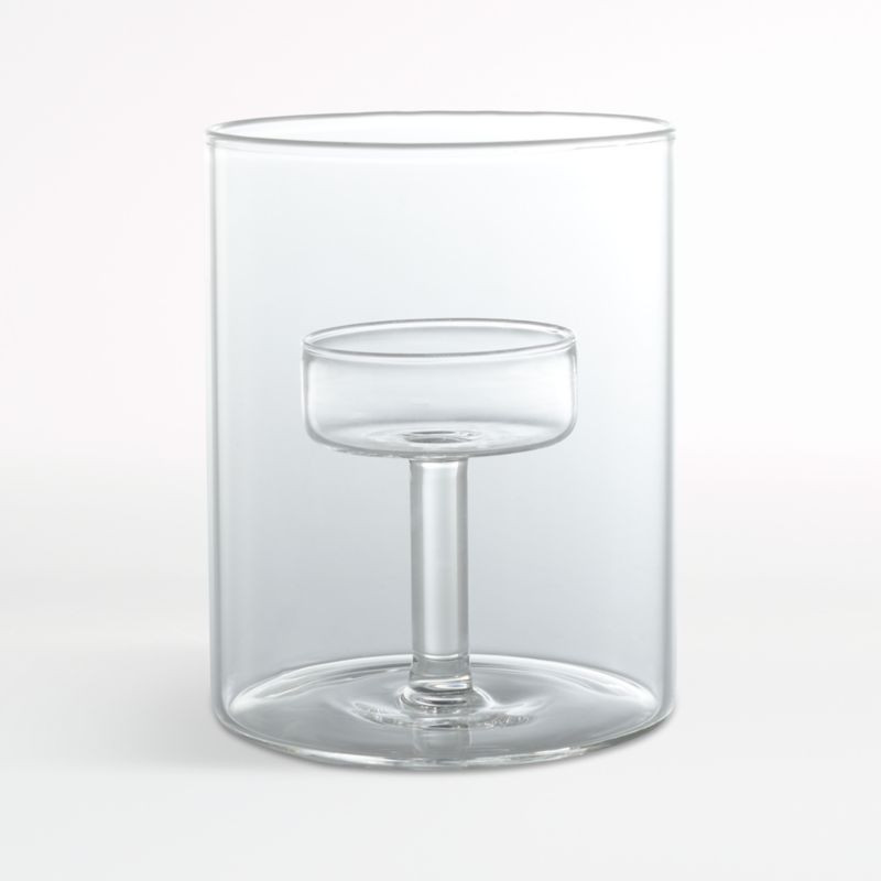 Elsa Small Glass Tealight Candle Holder + Reviews | Crate & Barrel | Crate & Barrel