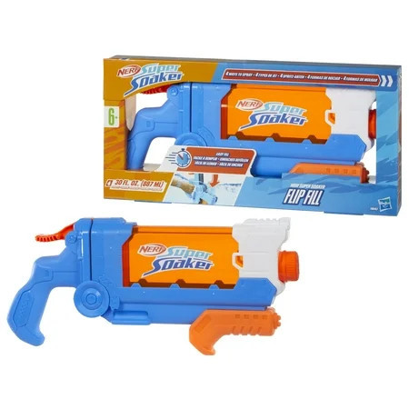 Nerf Super Soaker Flip Fill Water Blaster, Fast Fill, 30 Fluid Ounce Tank, Water Toys | Walmart (US)