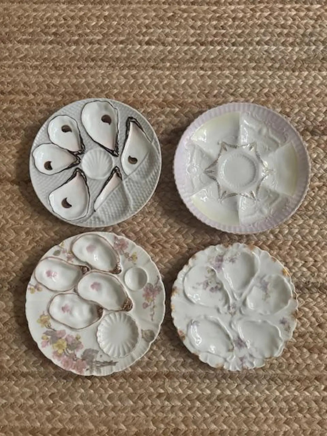 Antique Assorted Oyster Plates - Floral Plates- Grandmillenial Style - Table Decor - Preppy Eclec... | Etsy (US)