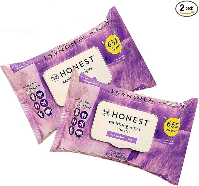 Honest Sanitizing Alcohol Wipes & Disinfecting Wipes, Cleans & Kills 99% of Germs, Made With Aloe... | Amazon (US)