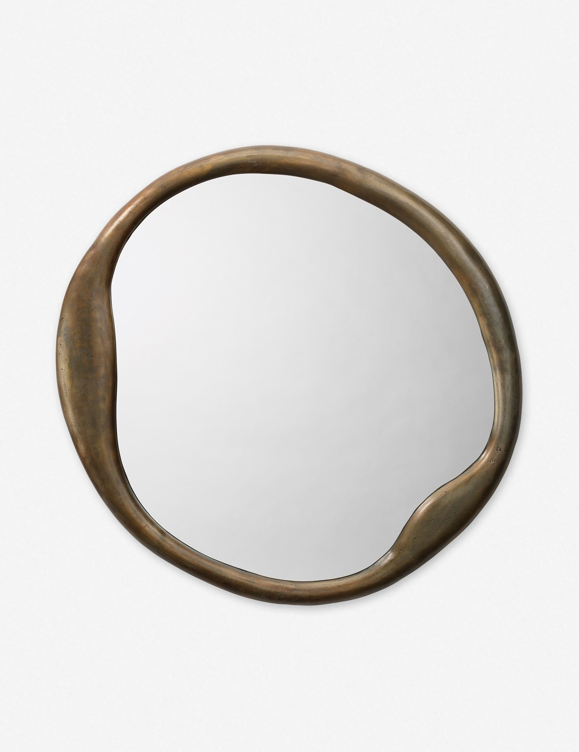 Doreen Round Mirror, Brass | Lulu and Georgia 