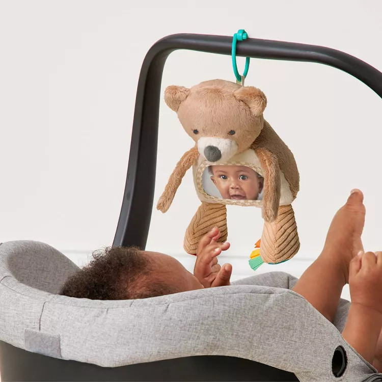 Itzy Ritzy Bitzy Mirror - Sensory Tummy Time Mirror - Bear | Target