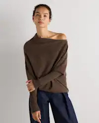 100% Mongolian Cashmere Asymmetric Draped Sweater | Quince