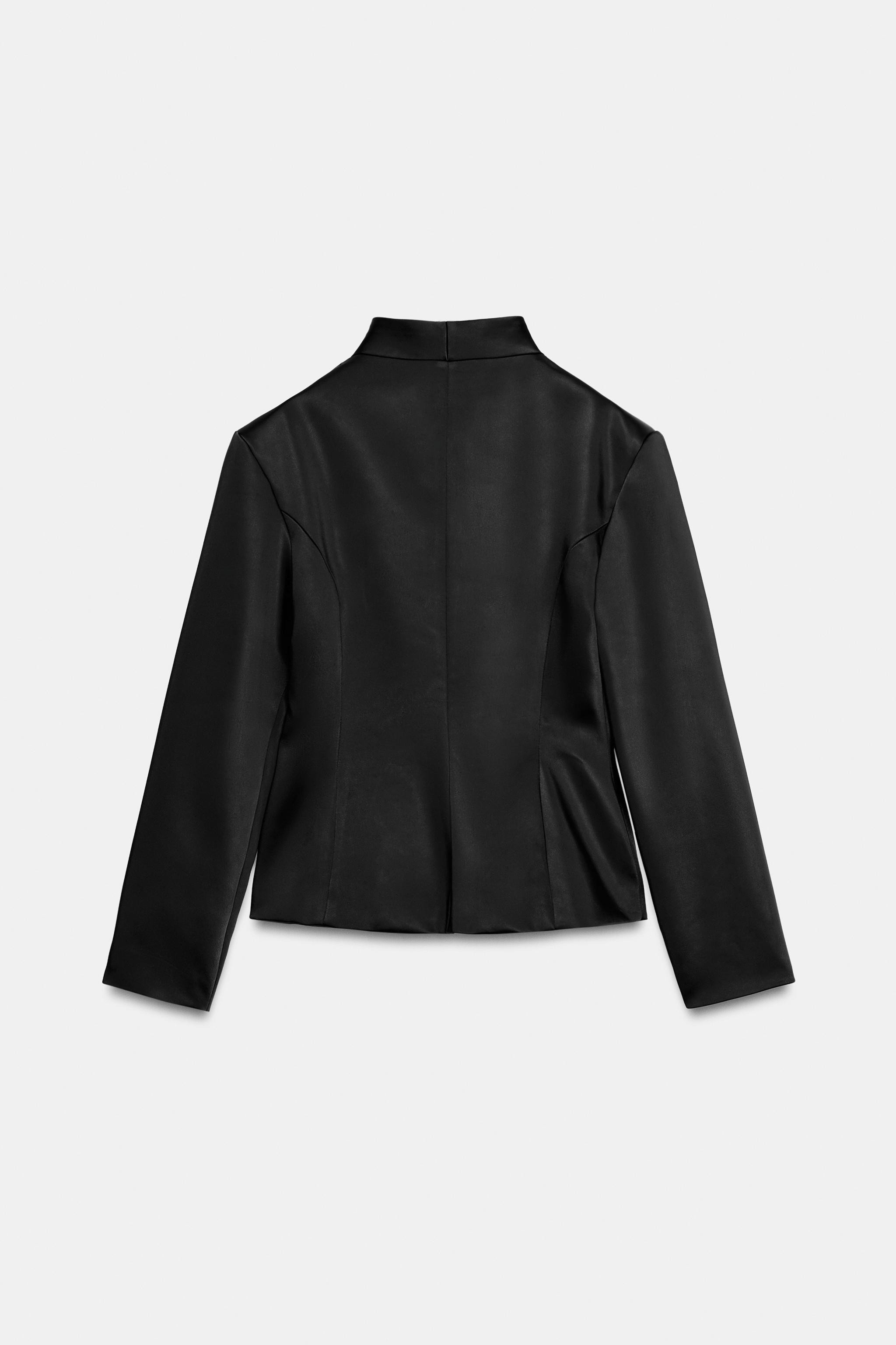 SATIN FROG FASTENING JACKET | Zara Canada