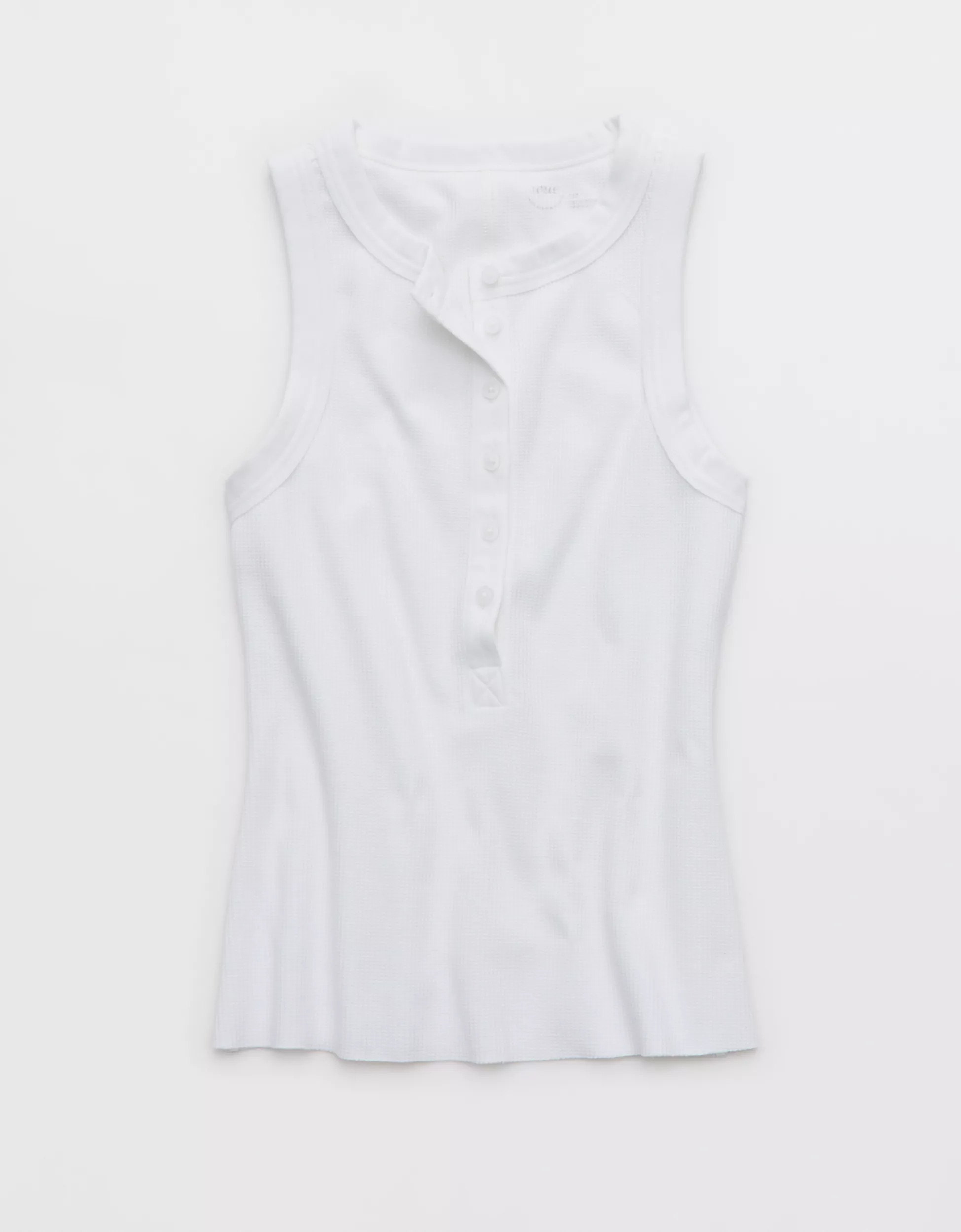 Aerie Unwind Waffle Henley Tank Top | Aerie
