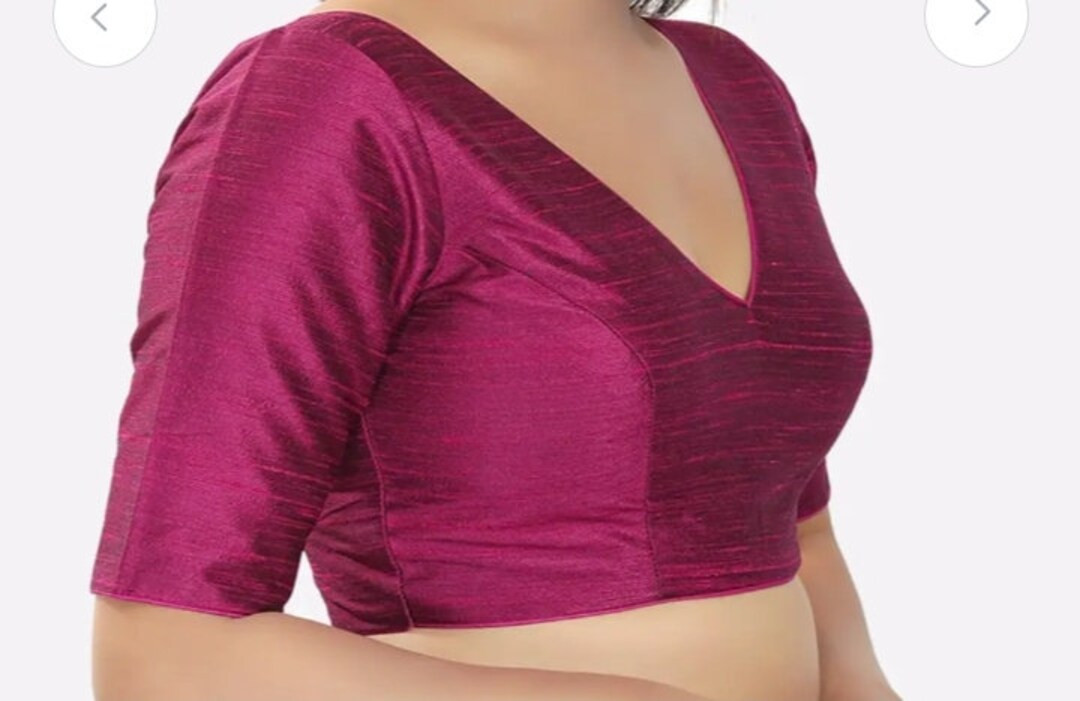 Red v-neck sleeves saree blouses, readymade saree blouse, without pads blouses , cotton sari blou... | Etsy (US)