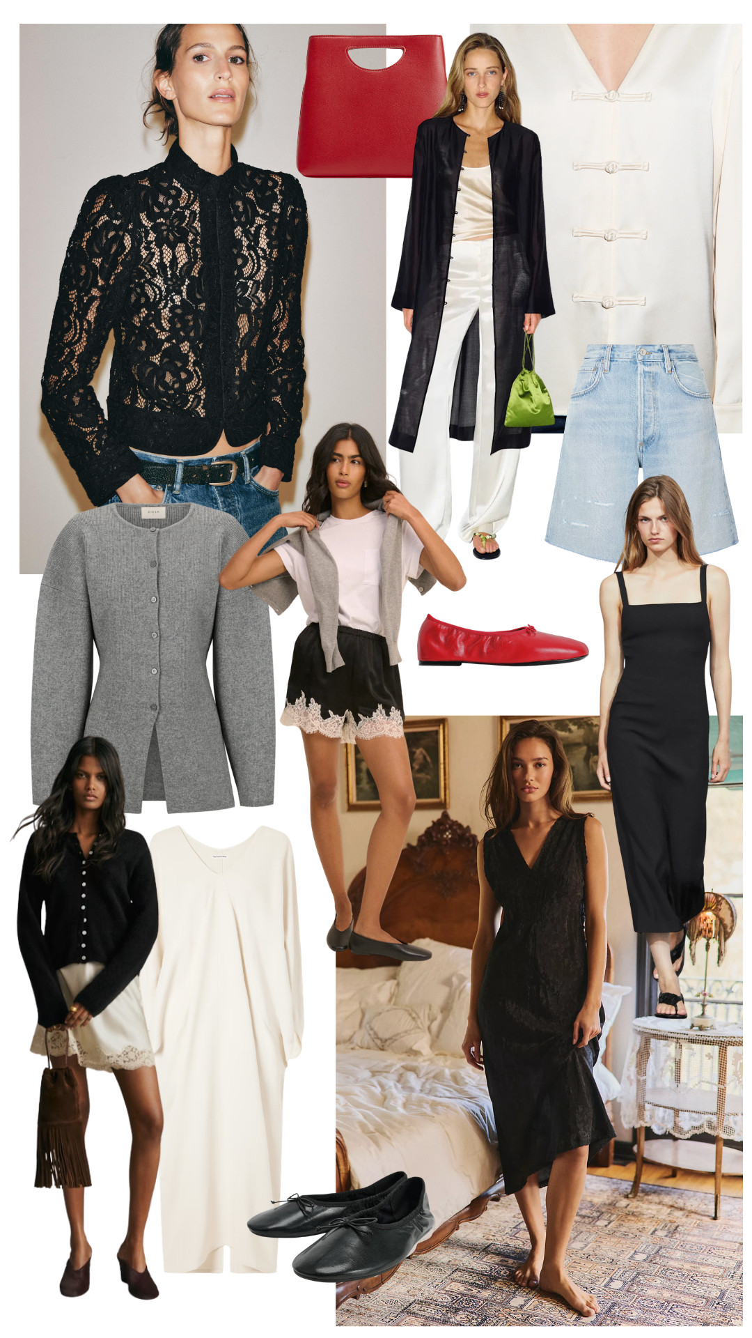 August Favourites
| Denim Shorts | Lace Trim Shorts | Silk Midi Dress | Lace Jacket | Reformation Jacket | Ballet Flats | DISSH Cardigan 

 #LTKuk #LTKsummer #LTKeurope