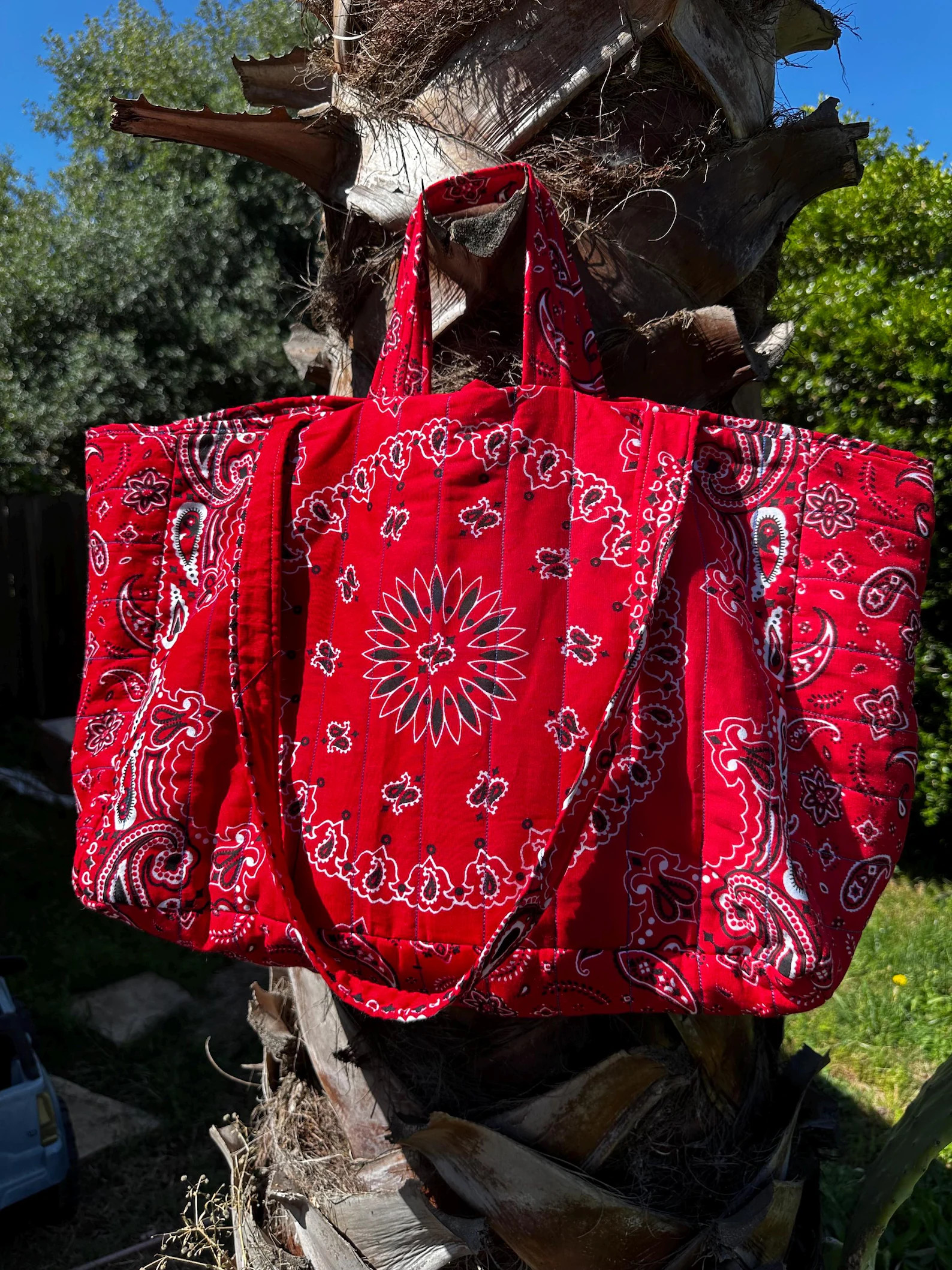 Custom Quilted Bandana Tote Bag | Etsy (Global)