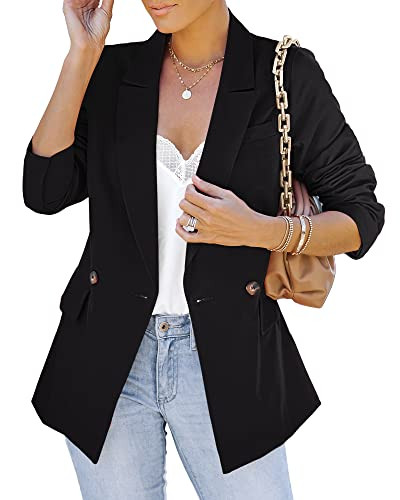LookbookStore Black Blazers for Women Black Suit Jacket Womens Black Blazer Women Clothing Women's Black Blazer Size Small Size 4 Size 6 | Amazon (US)