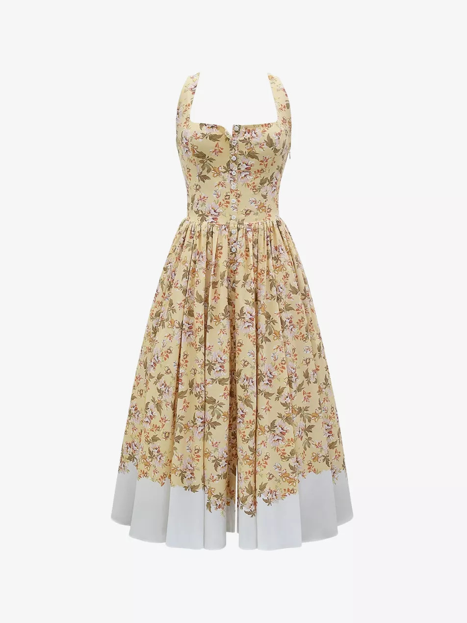 Alba floral-print stretch-cotton midi dress | Selfridges