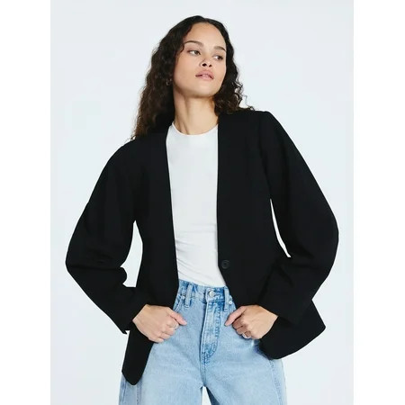 Scoop Women s Barrel Sleeve Blazer Sizes XS-XXL | Walmart (US)