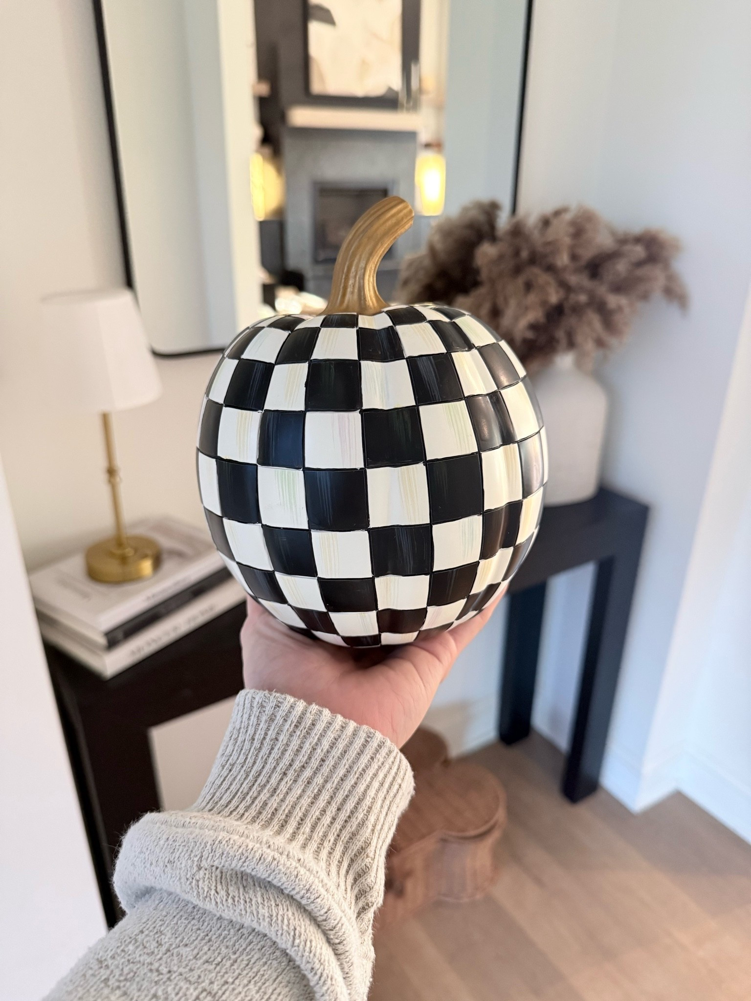 This @MacKenzie-Childs pumpkin is SO cute!! You can leave it up through Thanksgiving!!