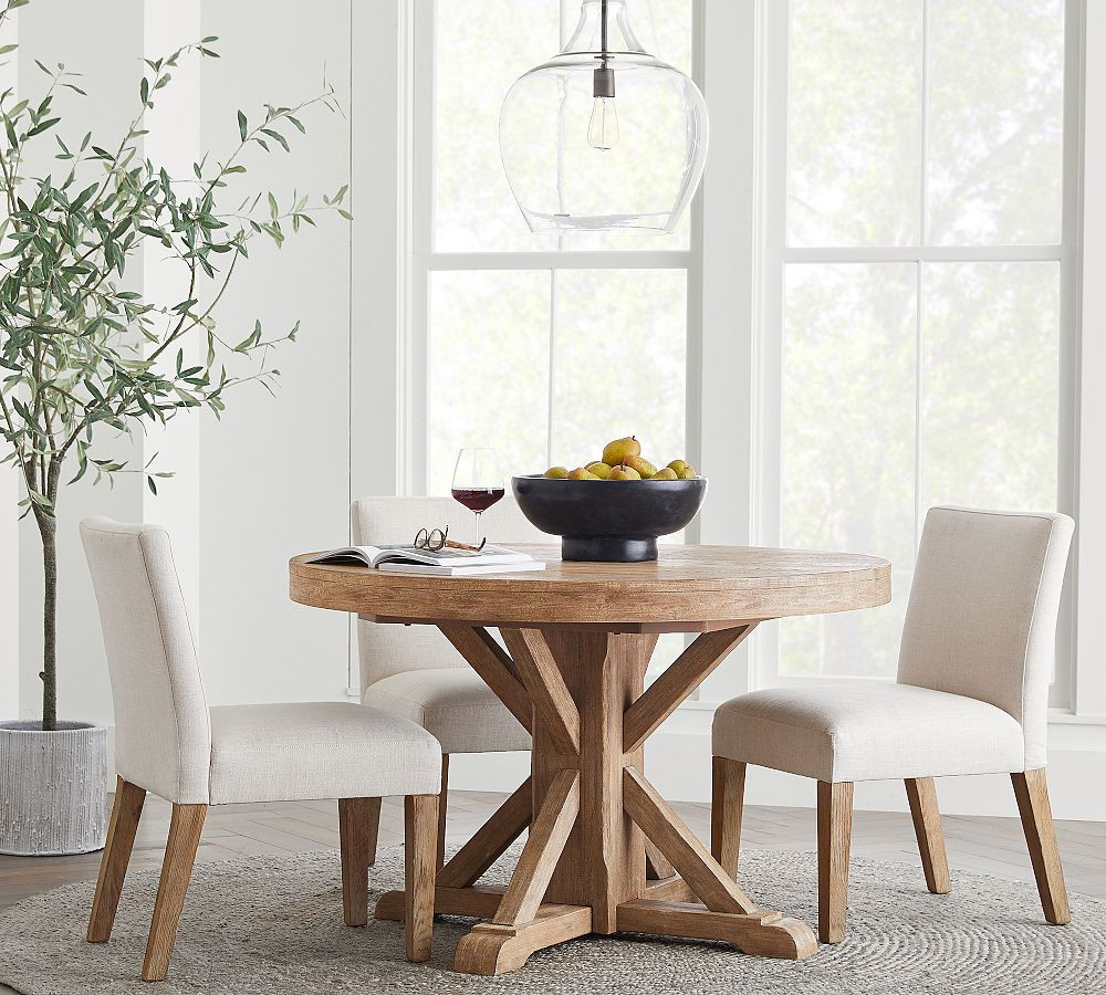 Benchwright Round Pedestal Extending Dining Table (48"-72") | Pottery Barn (US)