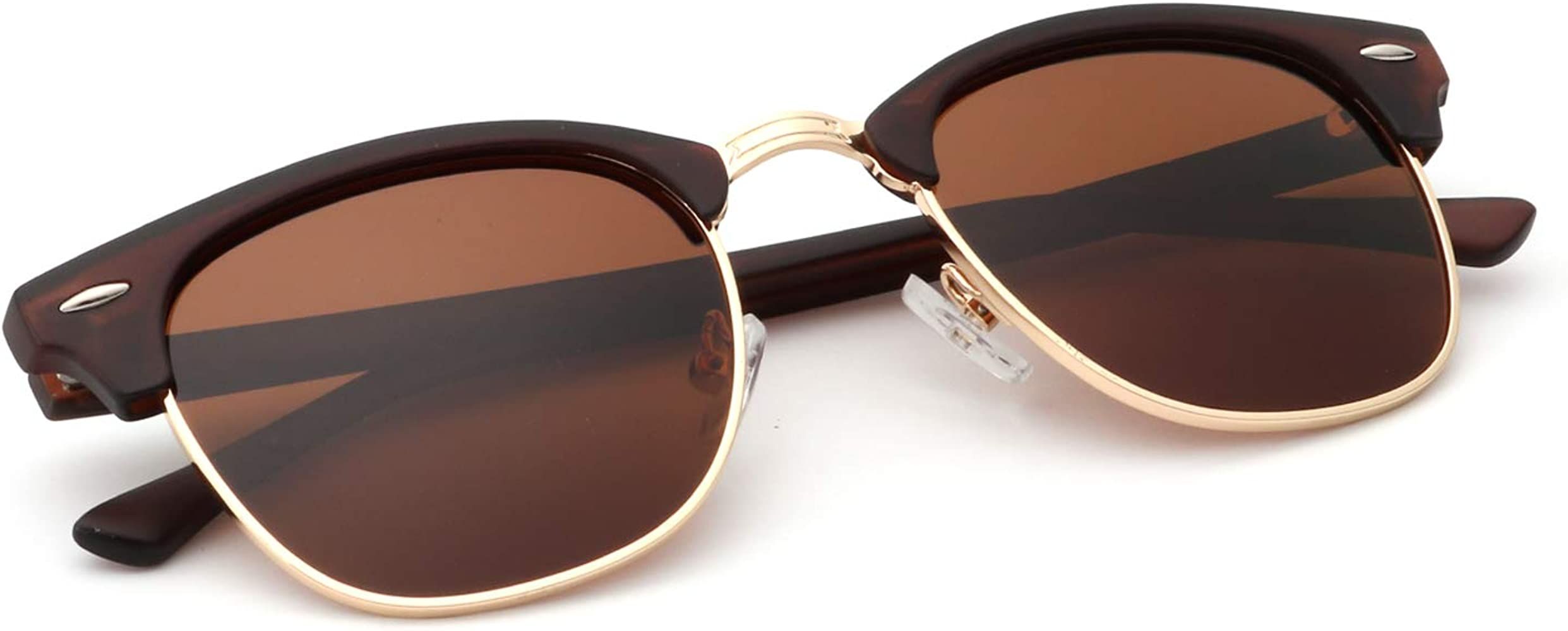 Polarized Sunglasses for Men and Women Semi-Rimless Frame Driving Sun glasses 100% UV Blocking | Amazon (US)