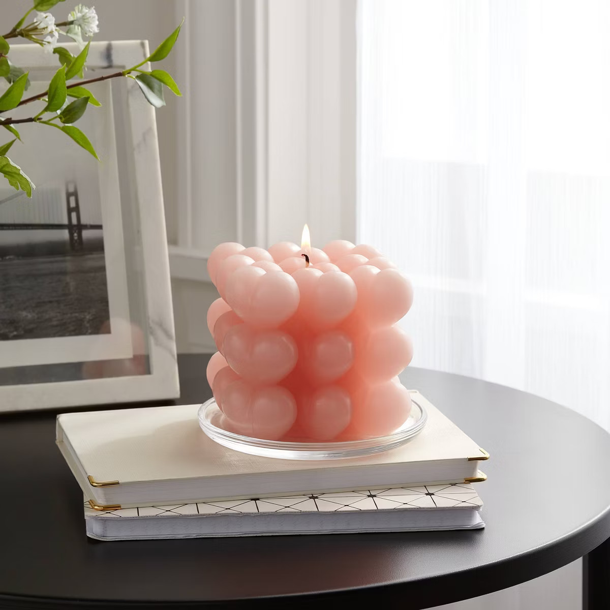15oz Heart Bubble Figural Candle Casual Pink - Threshold™ | Target
