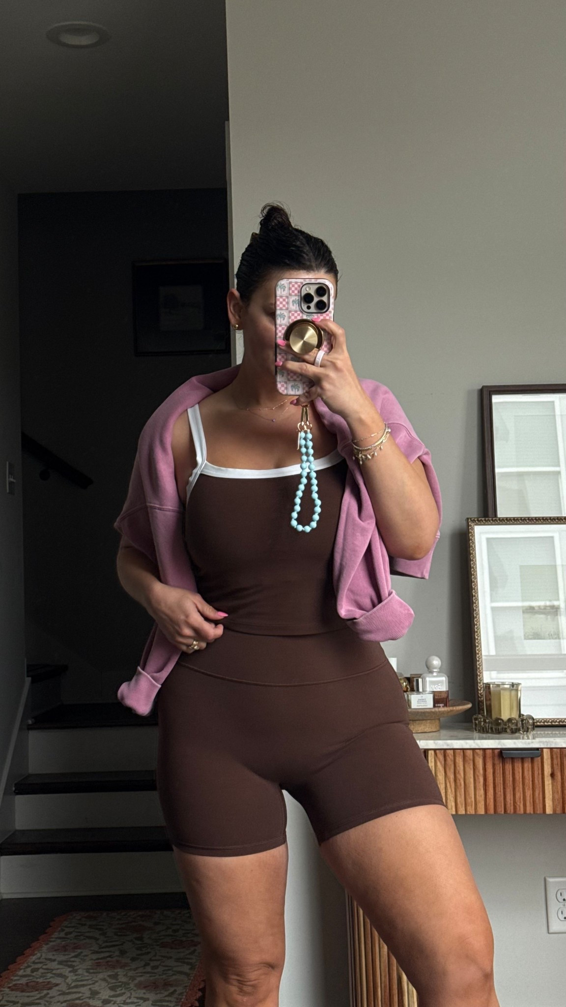 $50 off of $150 — last day!! @abercrombie makes the BEST active!! Feeling like a strawberry latte today!! 🌸☕️🧸 size large usually in all! 

#LTKootd #LTKActive #LTKfitnessgoals