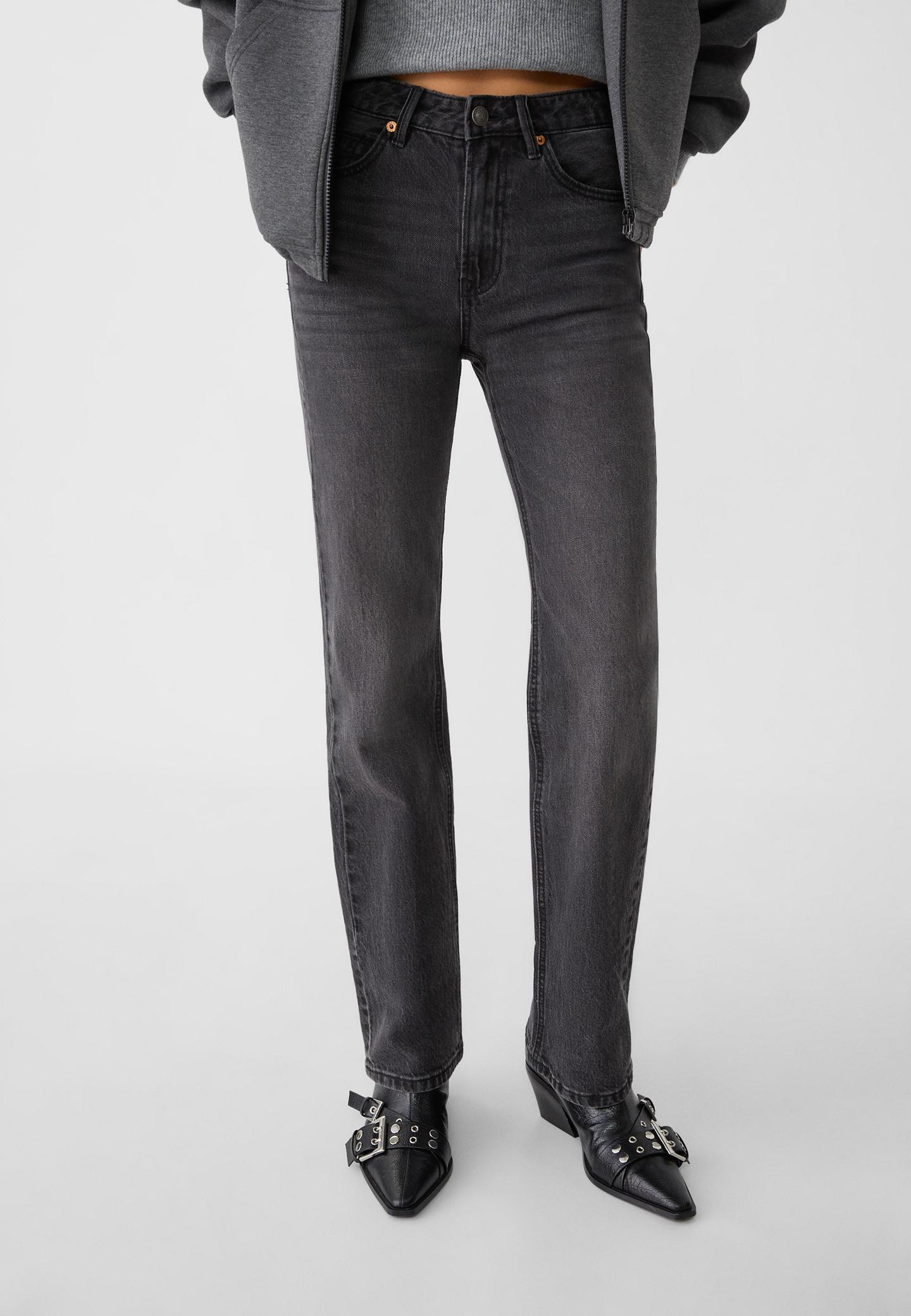 D98 straight-leg vintage effect jeans | Stradivarius (UK)