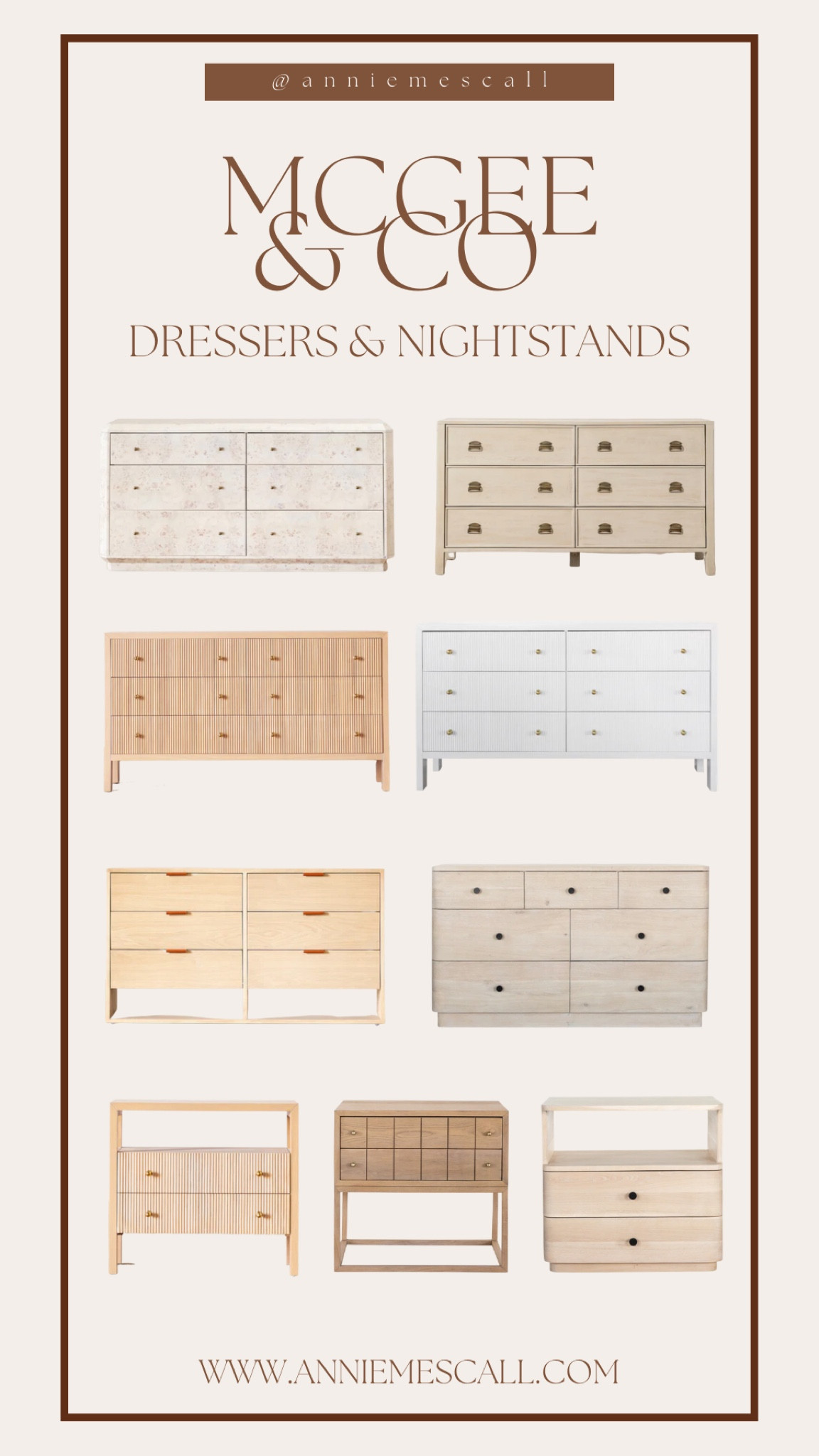 McGee & Co Dressers and Nightstands 

#LTKhome #LTKstyletip #LTKSale