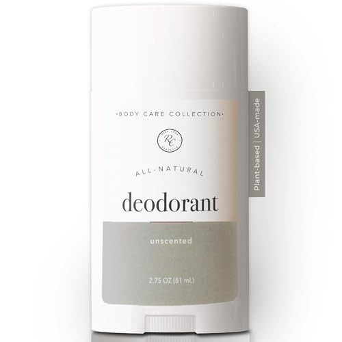 Rowe Casa Organics Unscented Natural Deodorant for Men and Women, Fragrance-Free and Paraben-Free Deodorant Stick with Therapeutic-Grade Essential Oils, 2 oz | Amazon (US)