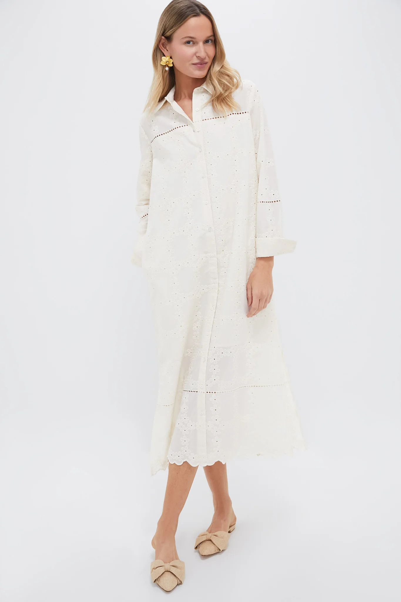 Ivory Eyelet Griffin Dress | Tuckernuck (US)