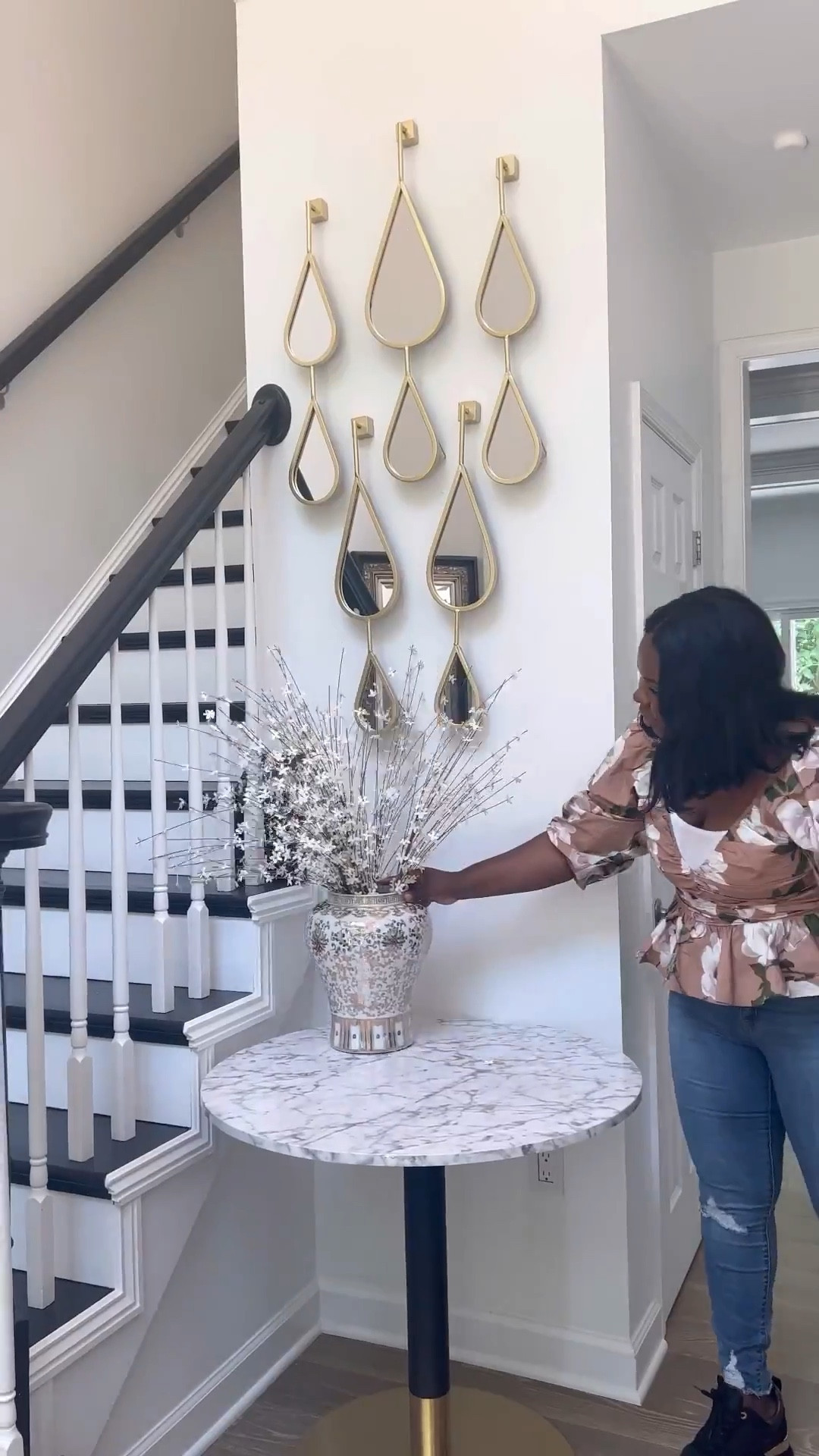 Styling a small entryway corner with these teardrop mirrors 

#LTKSaleAlert #LTKHome