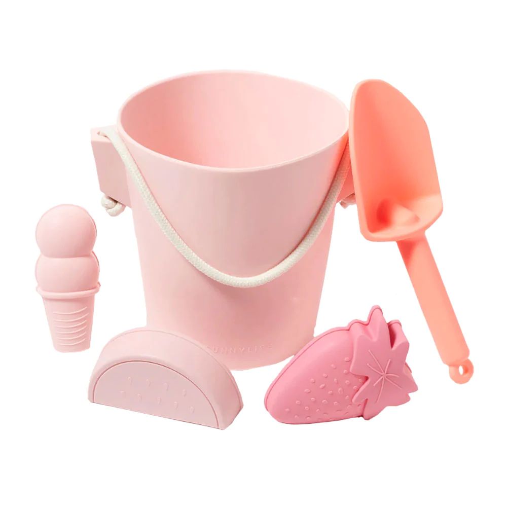 Silicone Bucket & Spade (Pink) - Sunnylife | The Beaufort Bonnet Company