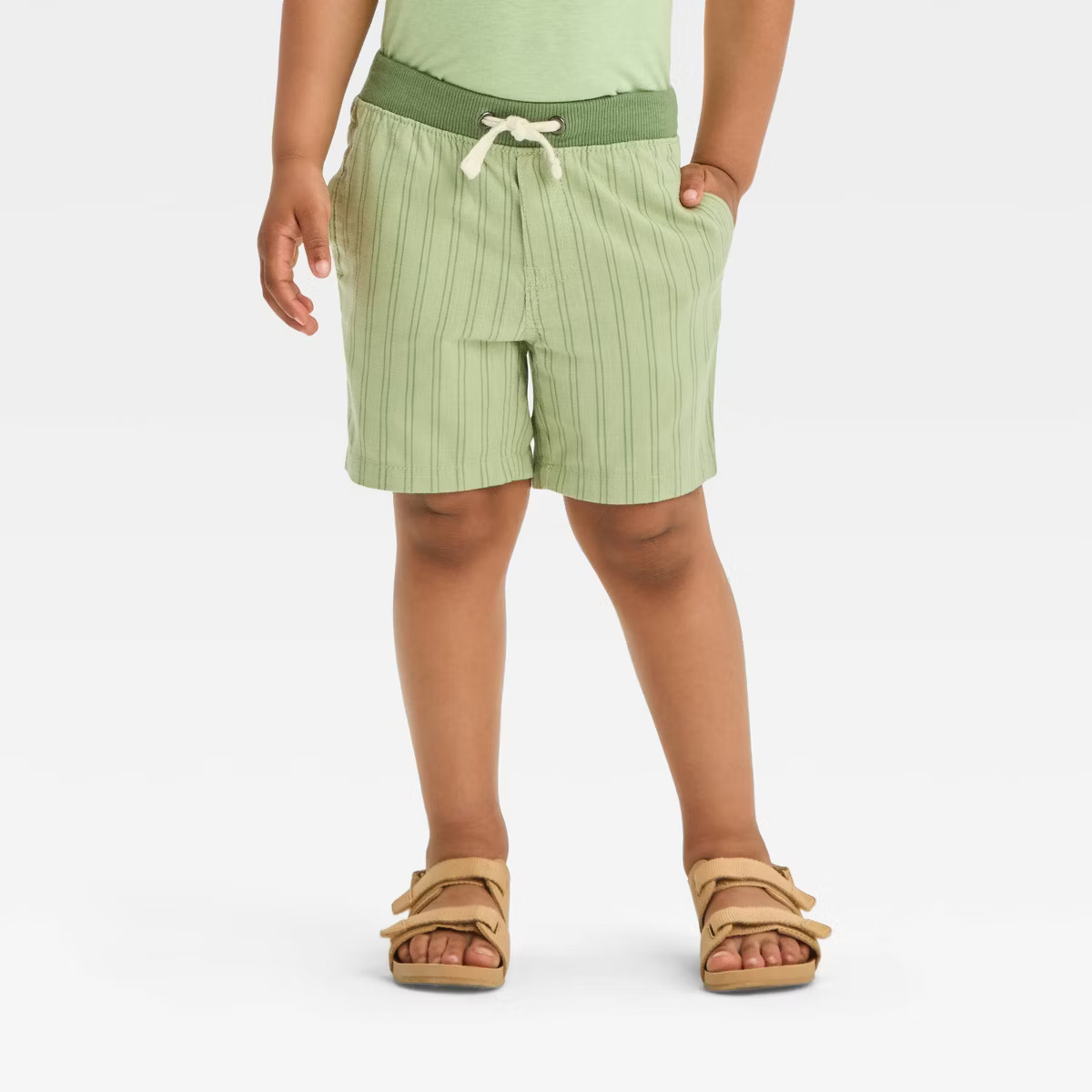 Toddler Boys' Striped Chambray Pull-On Shorts - Cat & Jack™ | Target