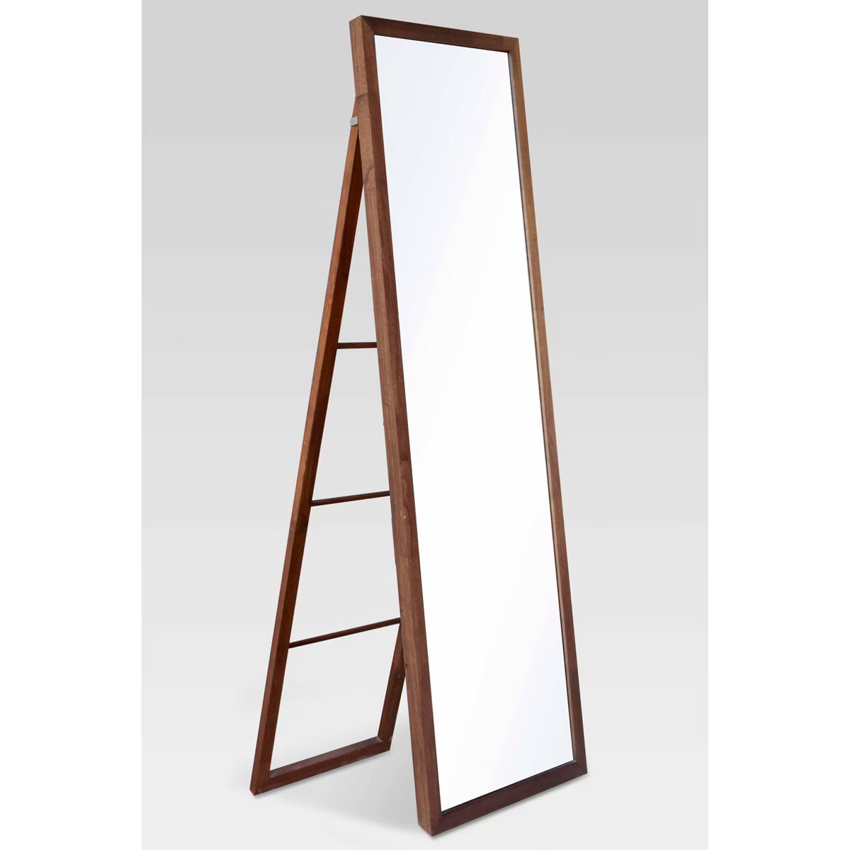 20" x 65" Wood Ladder Standing Mirror Brown - Threshold™: Easel Back, Full Body, Floor-Length, ... | Target