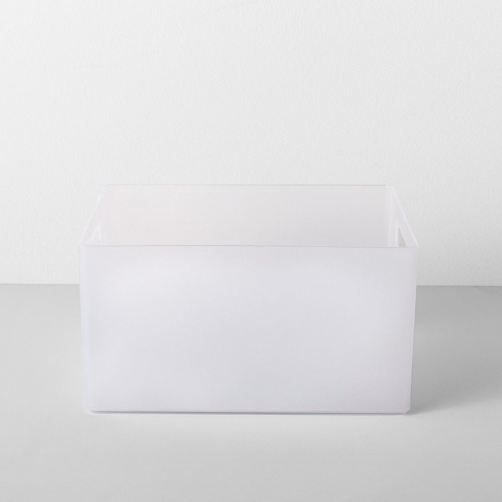Extra Large 12""X9""X6.5"" Plastic Bathroom Organizer Bin With Handles Clear - Made By Design | Target