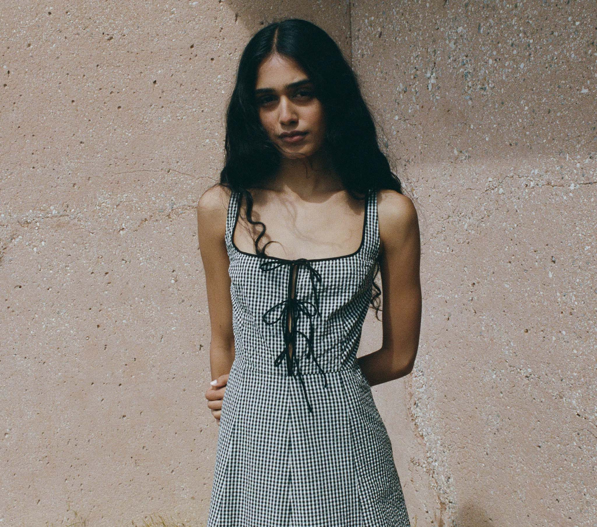 Delaney Dress - La Maddalena Gingham | DÔEN | DOEN