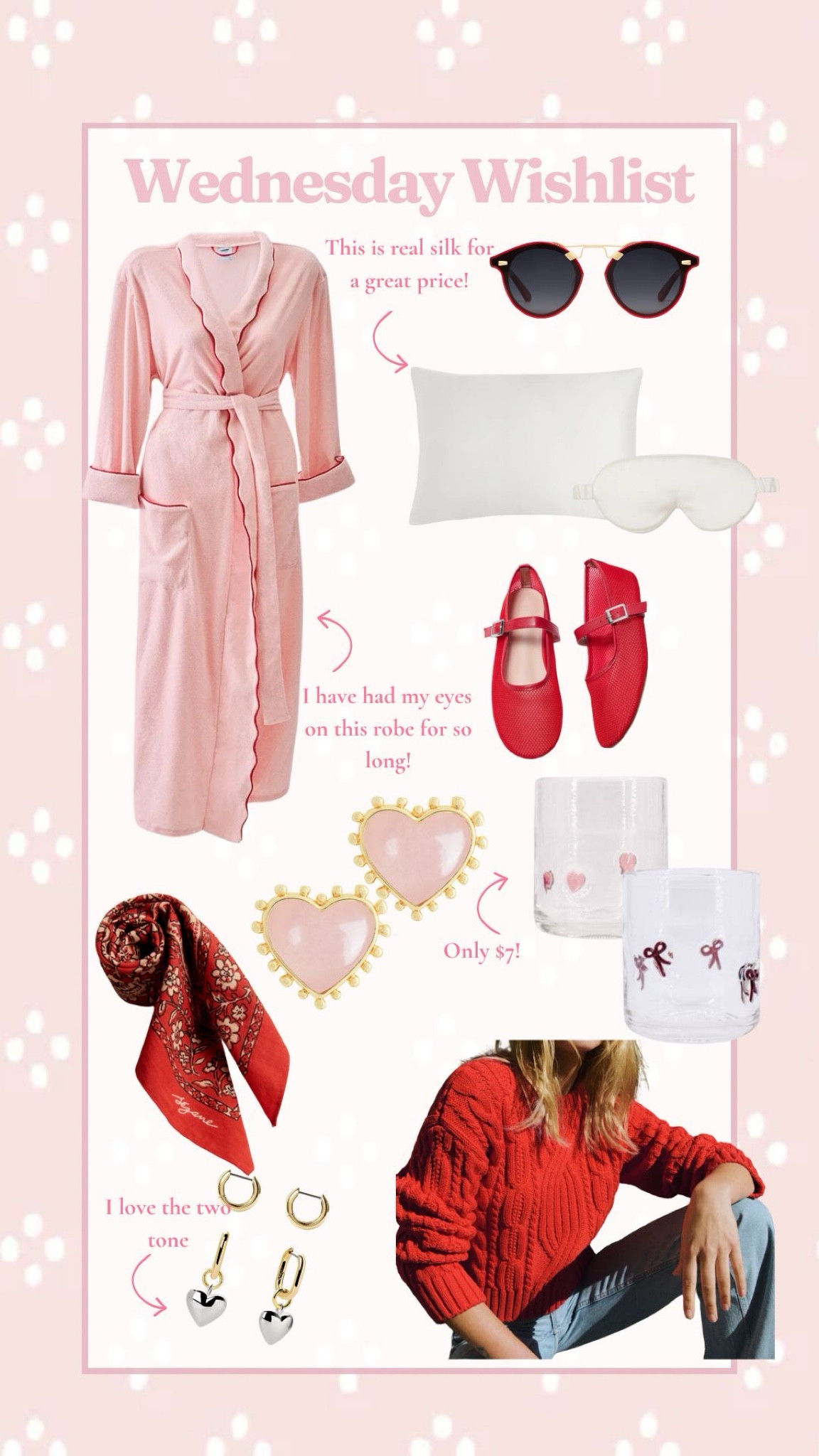Wednesday Wishlist!

Spring outfits 
Valentine’s Day 