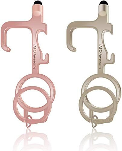 iATO Contactless Door Opener Keychain Tool w Soft Silicone Stylus Tip & Bottle Opener, Go Touch F... | Amazon (US)
