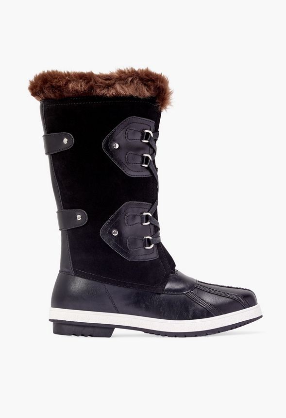 Marley Lace-Up Faux Fur Snow Boot | JustFab