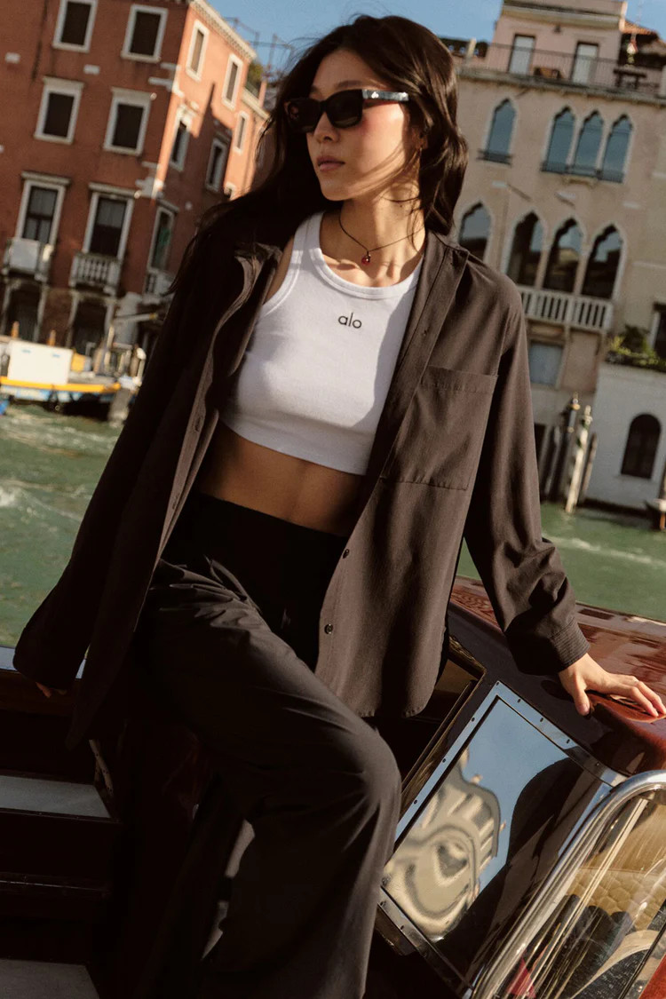 Dreamscape Button Down Long Sleeve | Alo Yoga