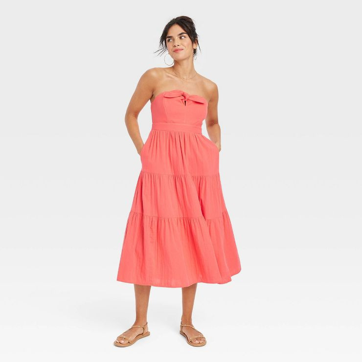 Women's Strapless Midi Sundress - Universal Thread™ | Target
