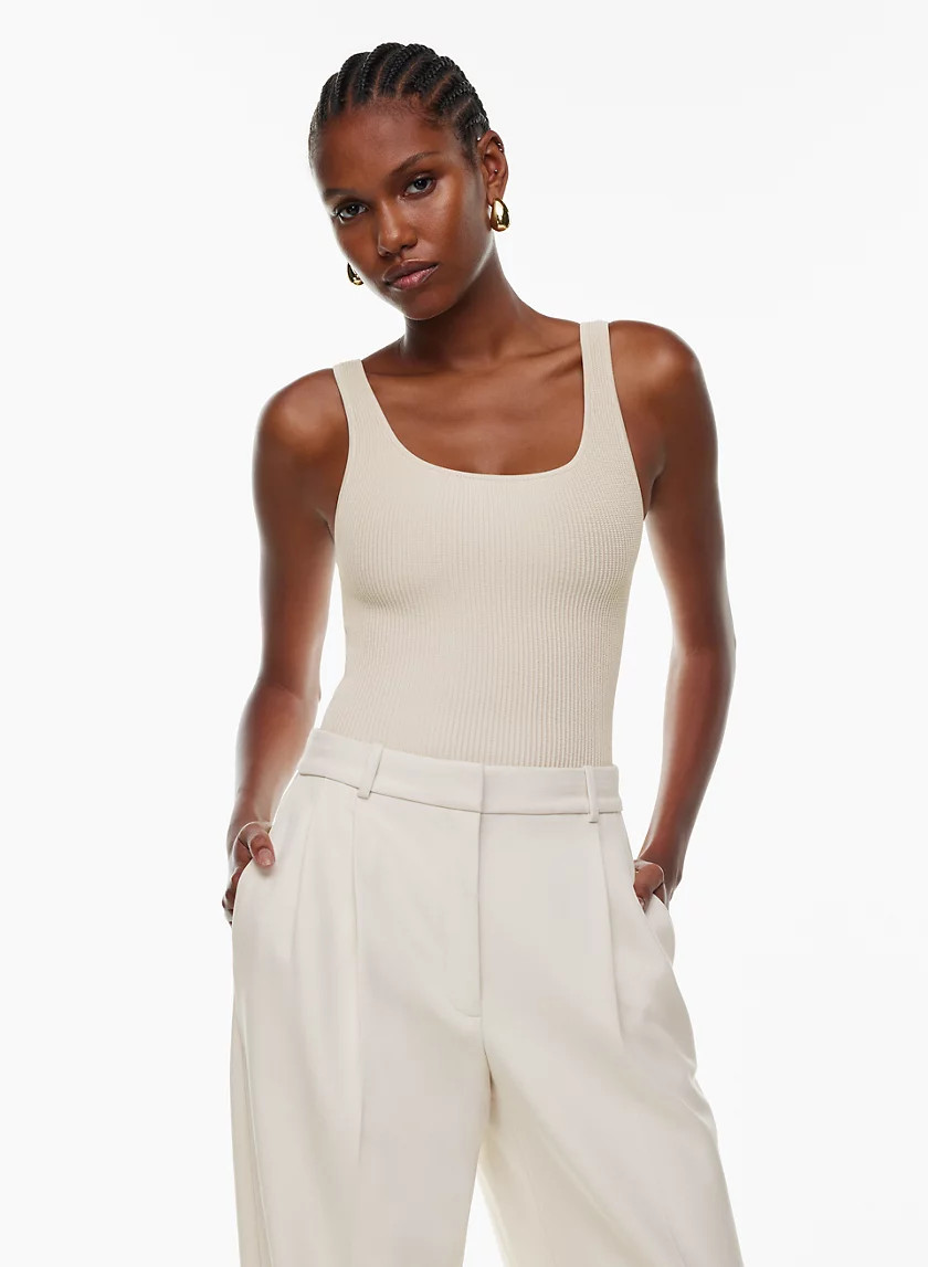 SCULPT KNIT SQUARENECK TANK | Aritzia